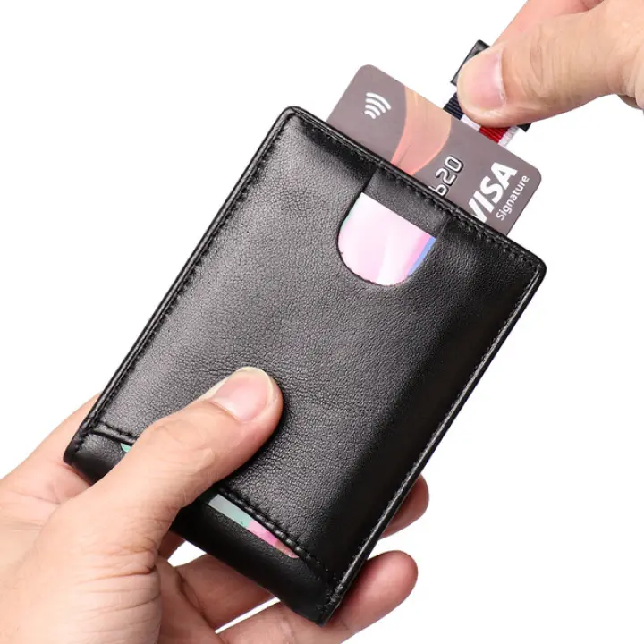 【New arrival】Bagger Card Clip Holder Wallet For Men Cow New Card Case Card Holder Coin Purse Casual Wallet