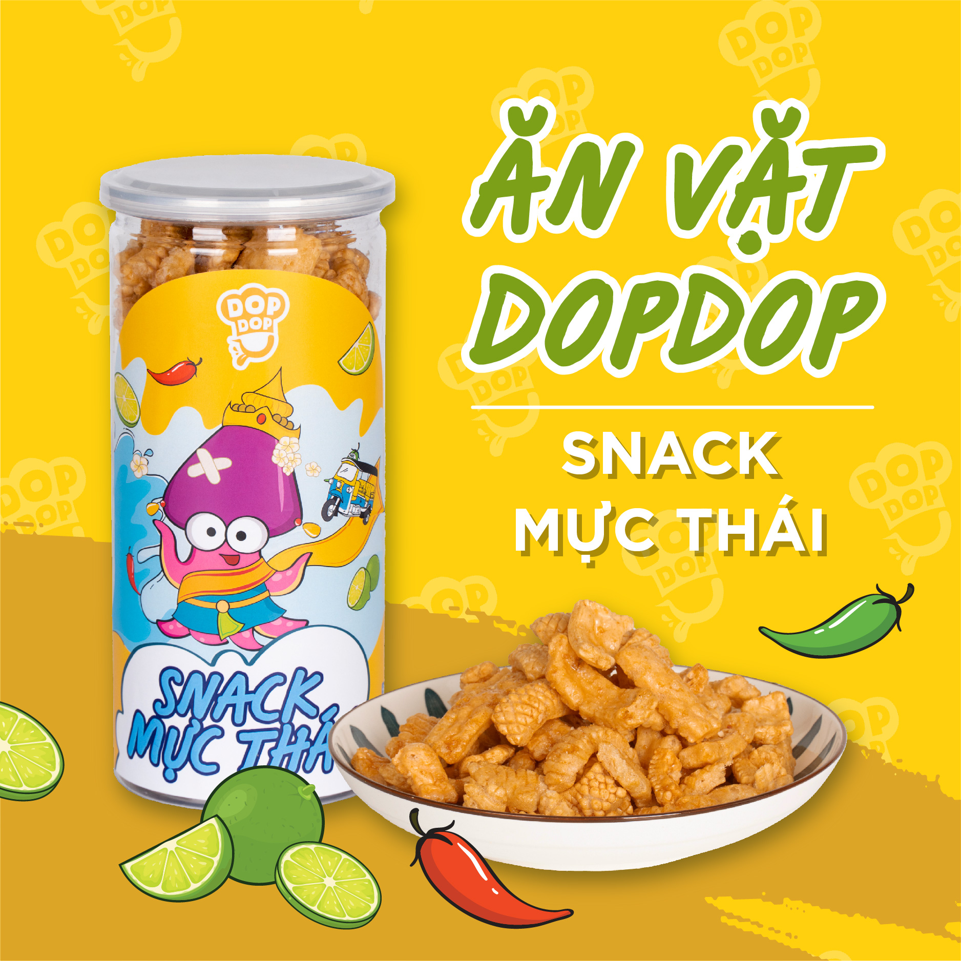 Bim Bim Mực Thái Ngon Rẻ Ăn Vặt Dopdop 180g