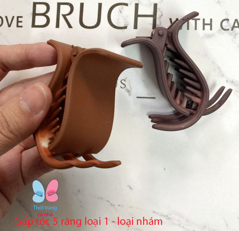3-Tooth, 5-Tooth Folding Hair Clip, Matte Color, Type 1, Dbt28