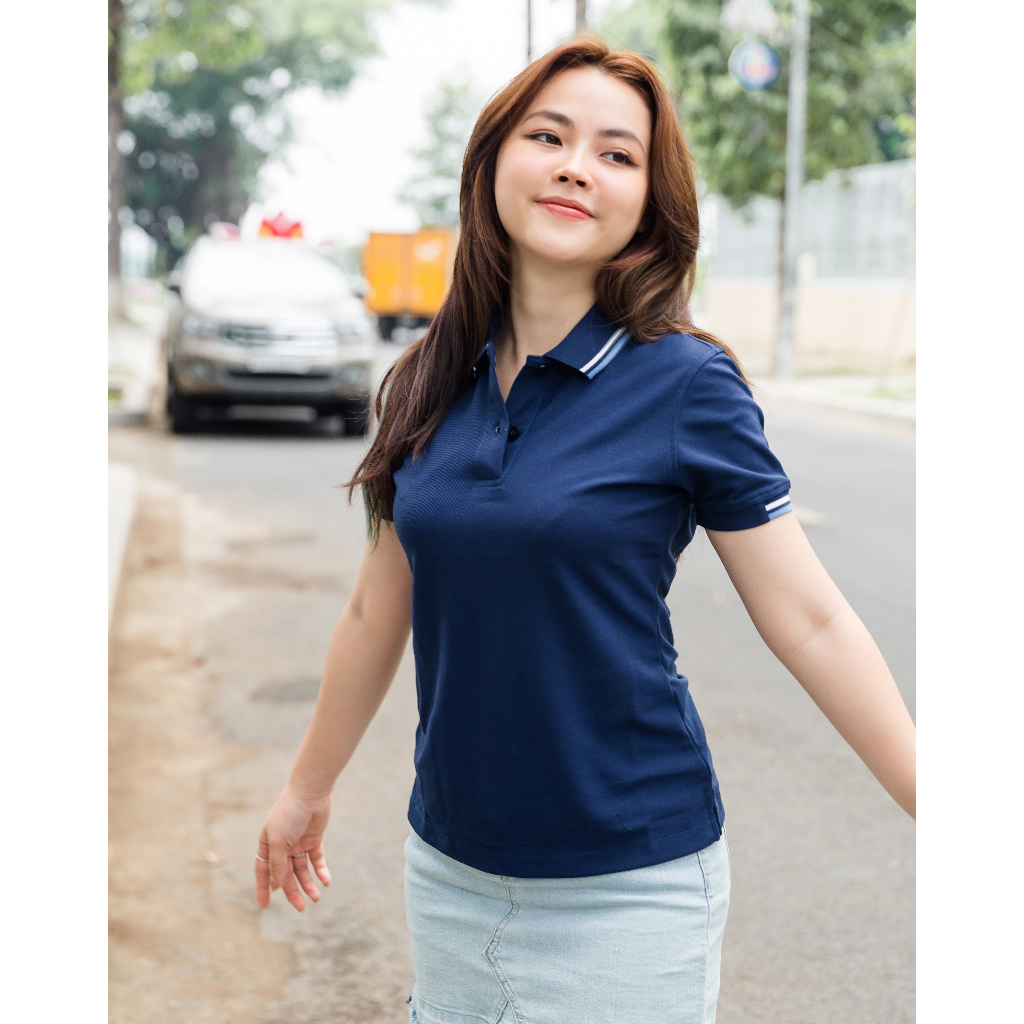 Áo Polo Nữ Poligan Nhập Khẩu thá¡ Lan (Navy Blue)