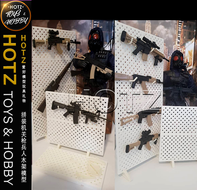 4pcs 1/6 Scale Modular Weapon Display Wall Show Storage Stand For