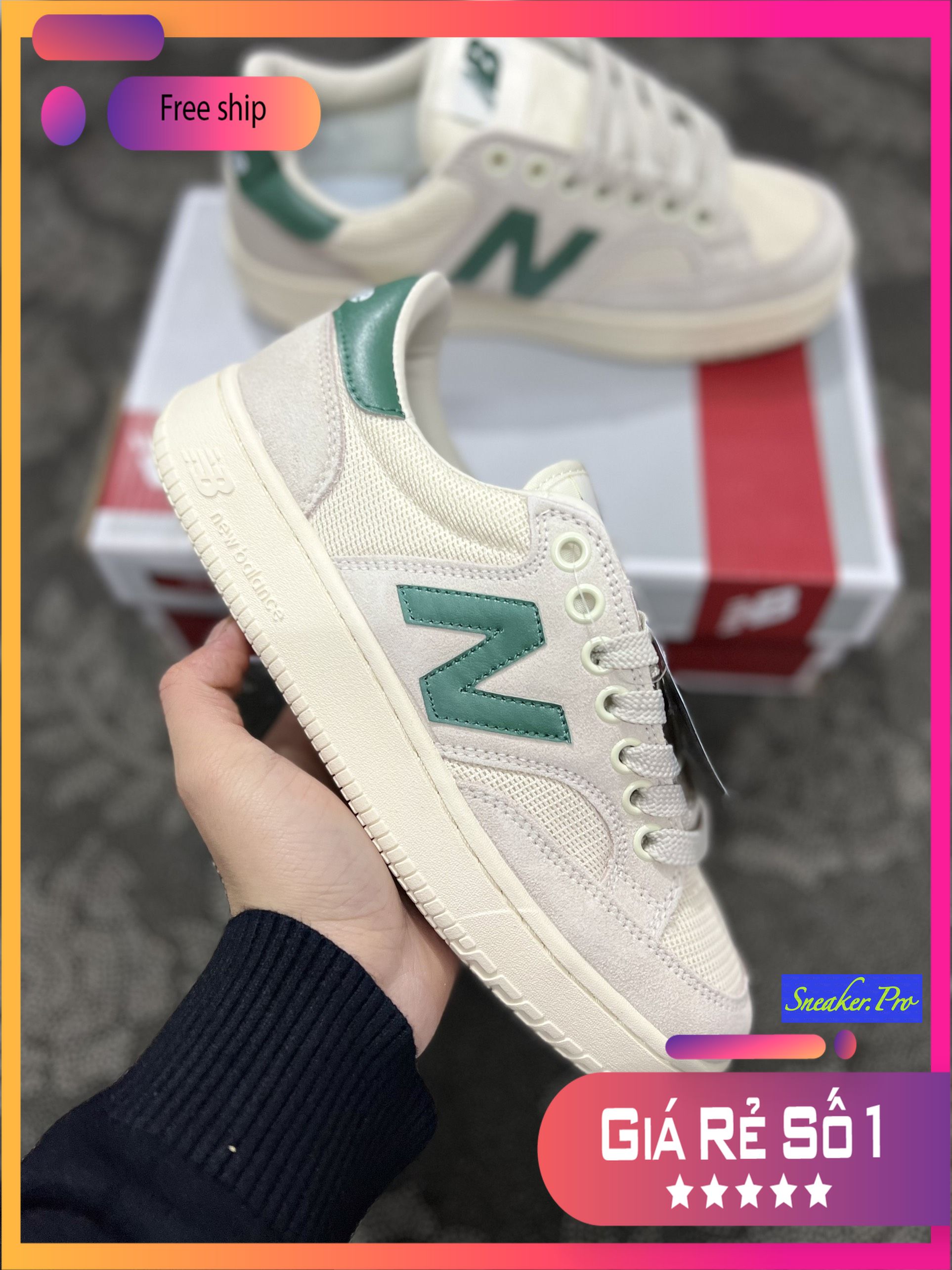 [FreeshipMAX] (FULL BOX) Giày new balance crt 300 siêu hot, năng động thể thao, đi học dành cho nam nữ, hot hit mẫu mới chữ N xanh lá