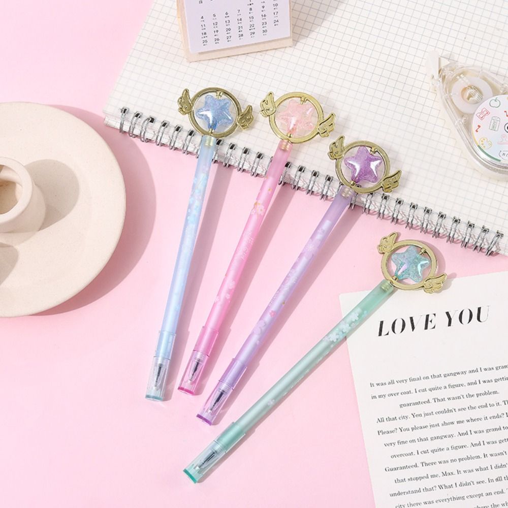 MMLUCK Quick-Drying 12 Constellations Pens Black Ink Writing Smoothly Neutral Gel Pens Kawaii ST Nib Ballpoint Pen Back To School