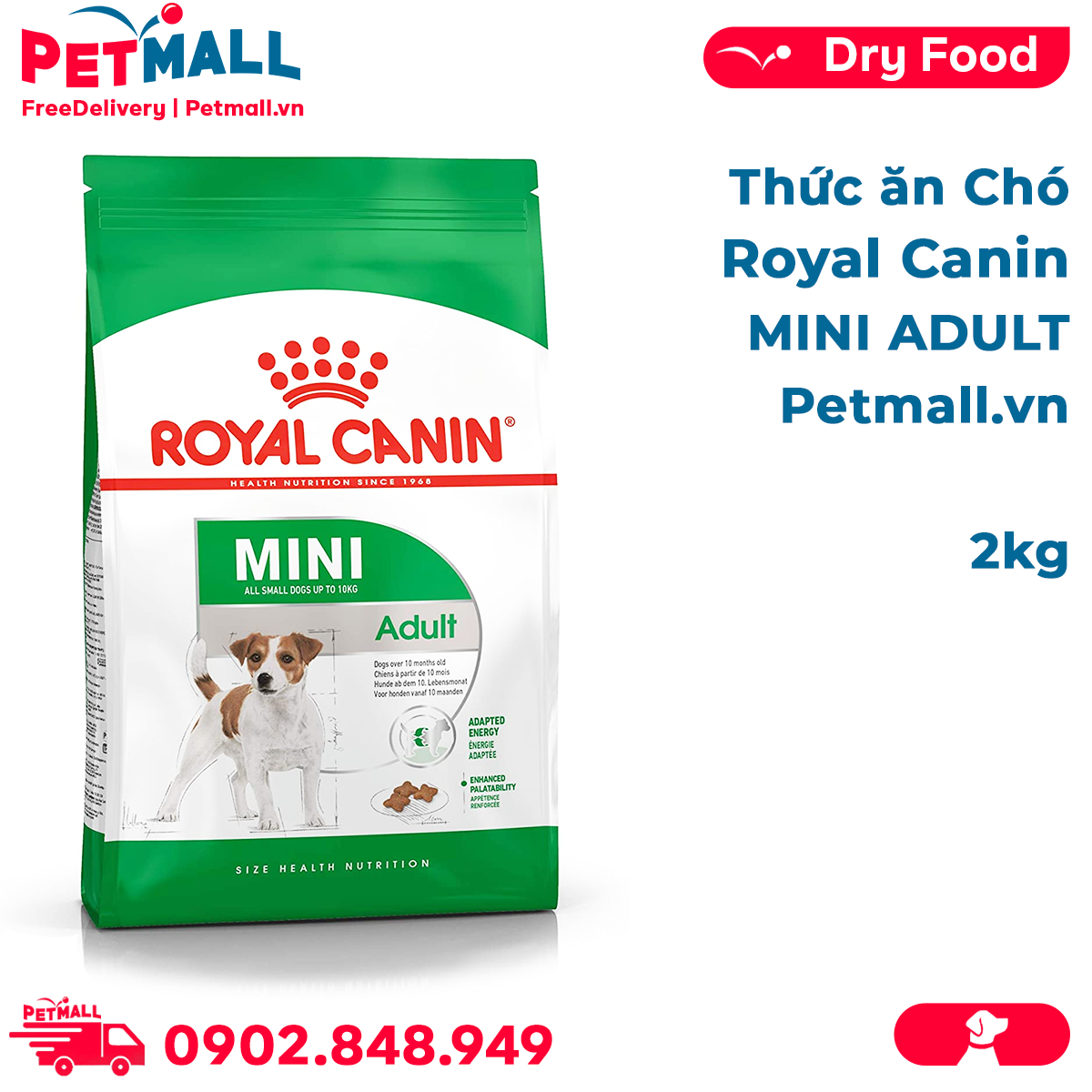 Thức ăn chó Royal Canin MINI ADULT 2kg Petmall