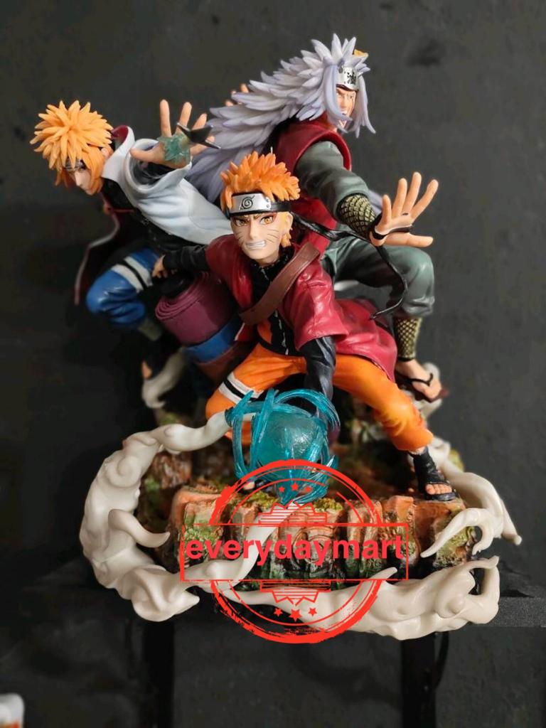 NARUTO🔥MINATO NAMIKAZE NARUTO UZUMAKI JIRAIYA🔥STATUES GK ACTION FIGURE ...