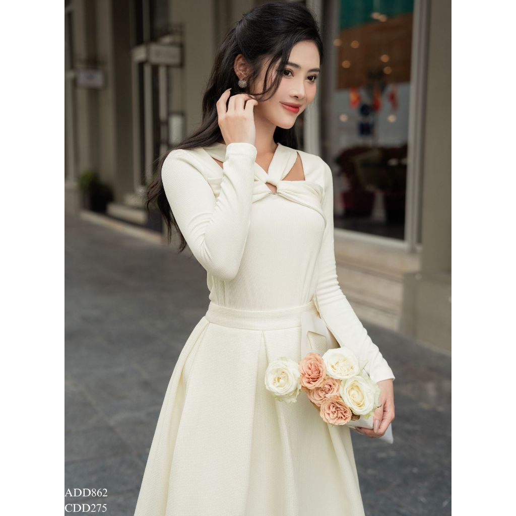 Chân váy dáng dài xoè ly súp TIINSTORE CDD275