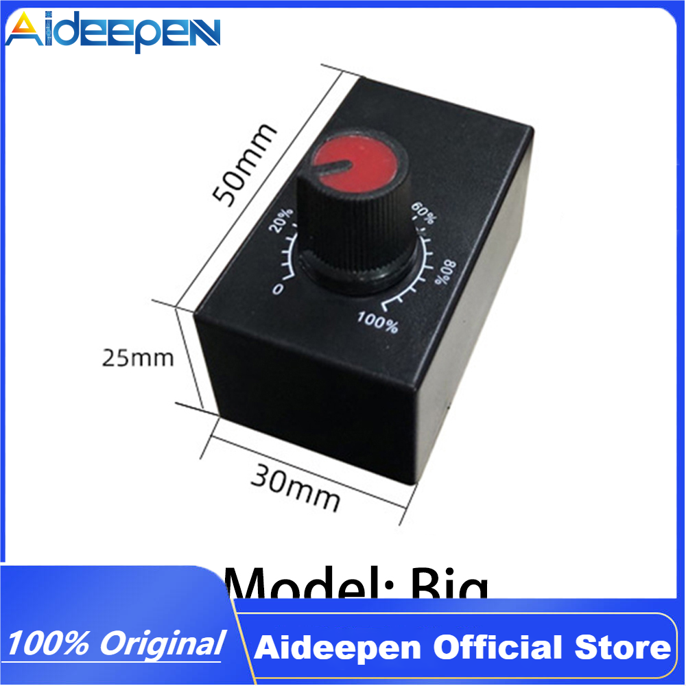 Aideepen DC 0/1-10V LED Dimmer Knob Controller Rotary Mini Switch PWM Dimming for Dimmable Interior Lighting Spotlight LED Driver