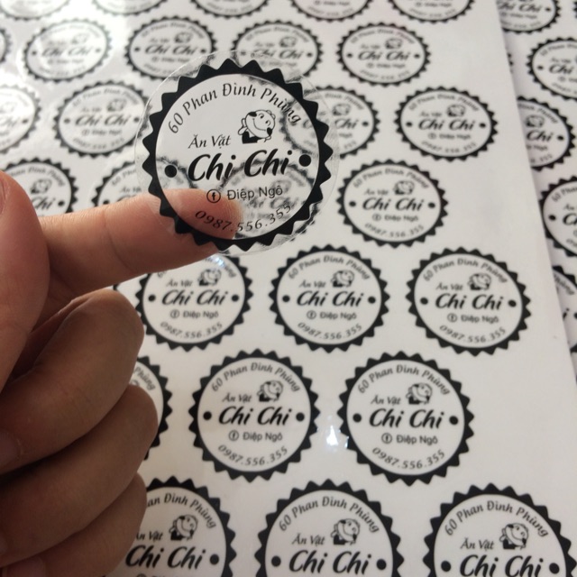 (COMBO) In Decal Nhựa Chống Nước