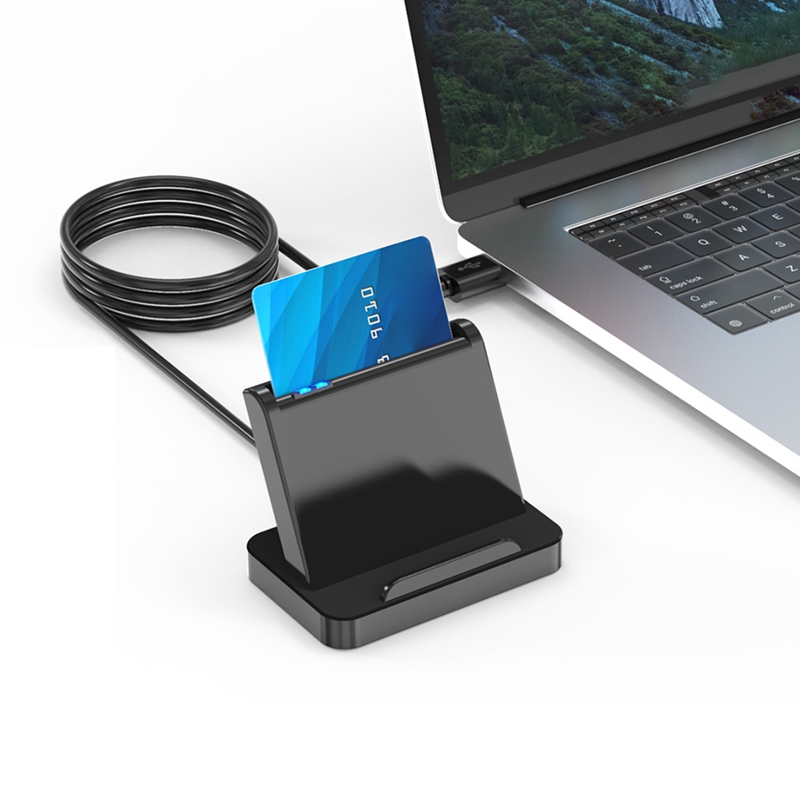 Smart card reader usb ic atm smart card reader universal sim card reader usb- connector for windows linux durable black