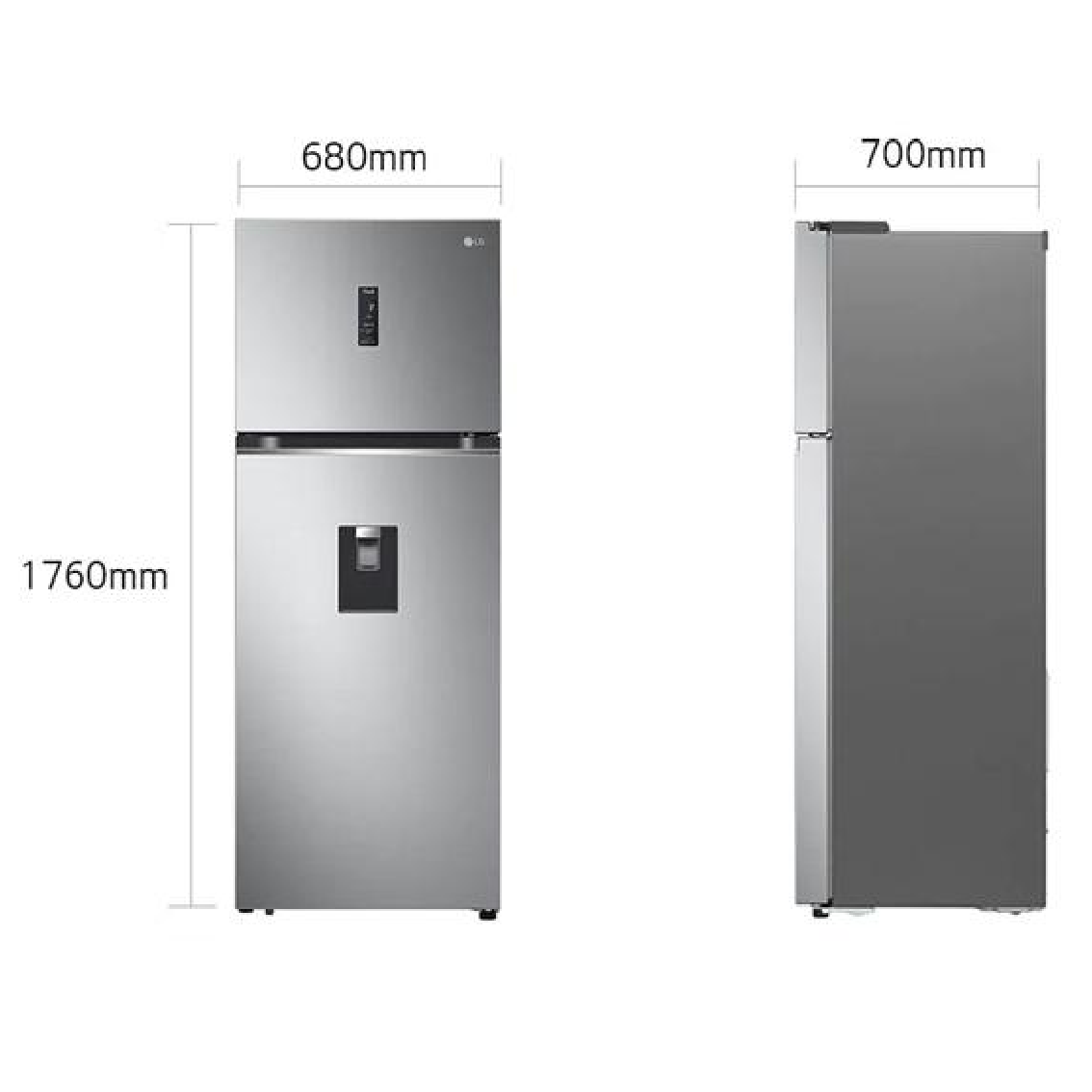 Tủ Lạnh Inverter LG 374 Lít GN-D372PSA Làm đá tự động, Lấy nước bên ngoài