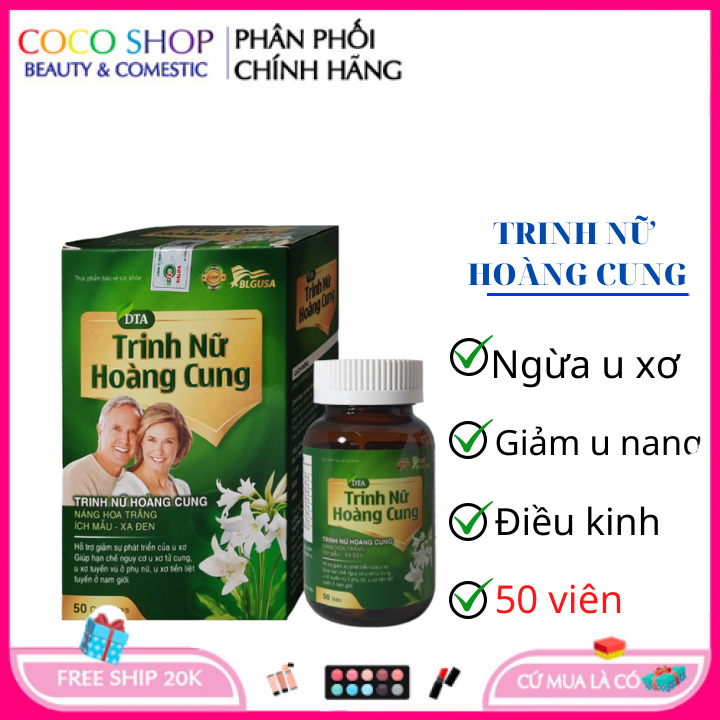 Viên uống Trinh Nữ Hoàng Cung xanh hộp 50 viên