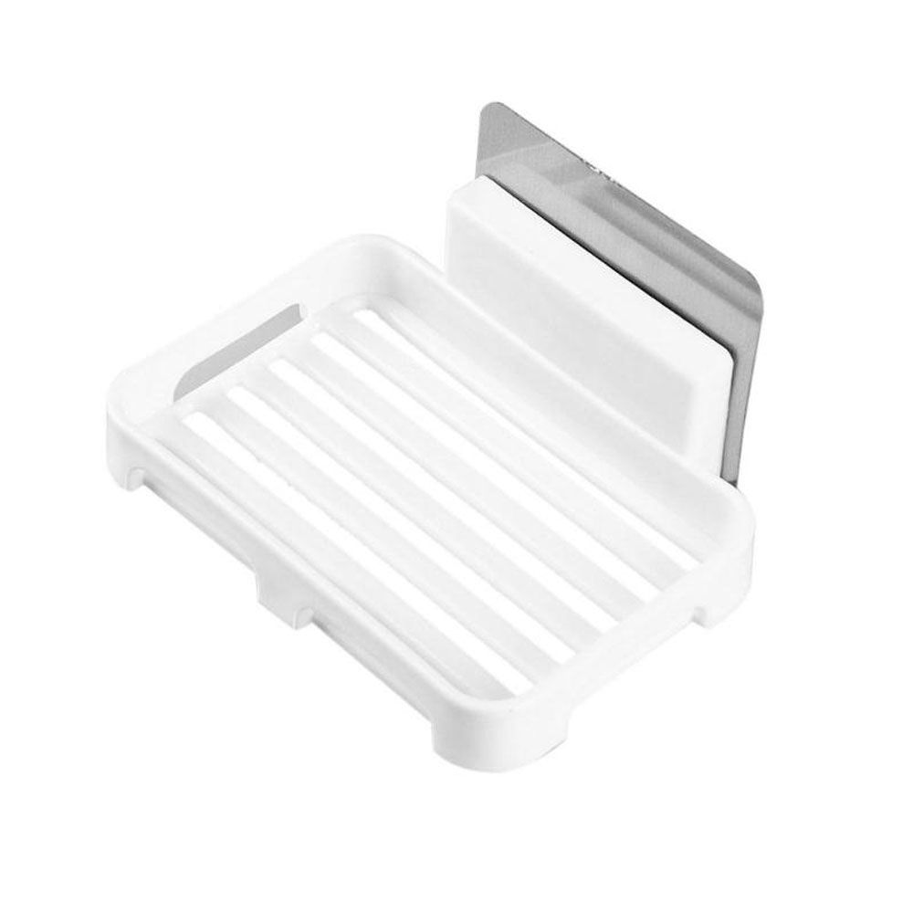 UIJIUHA Creative Self-Adhesive Bathroom Bathroom Accessories Container Wall Mounted Organizer Soap Dishes Soap Holder Storage Rack