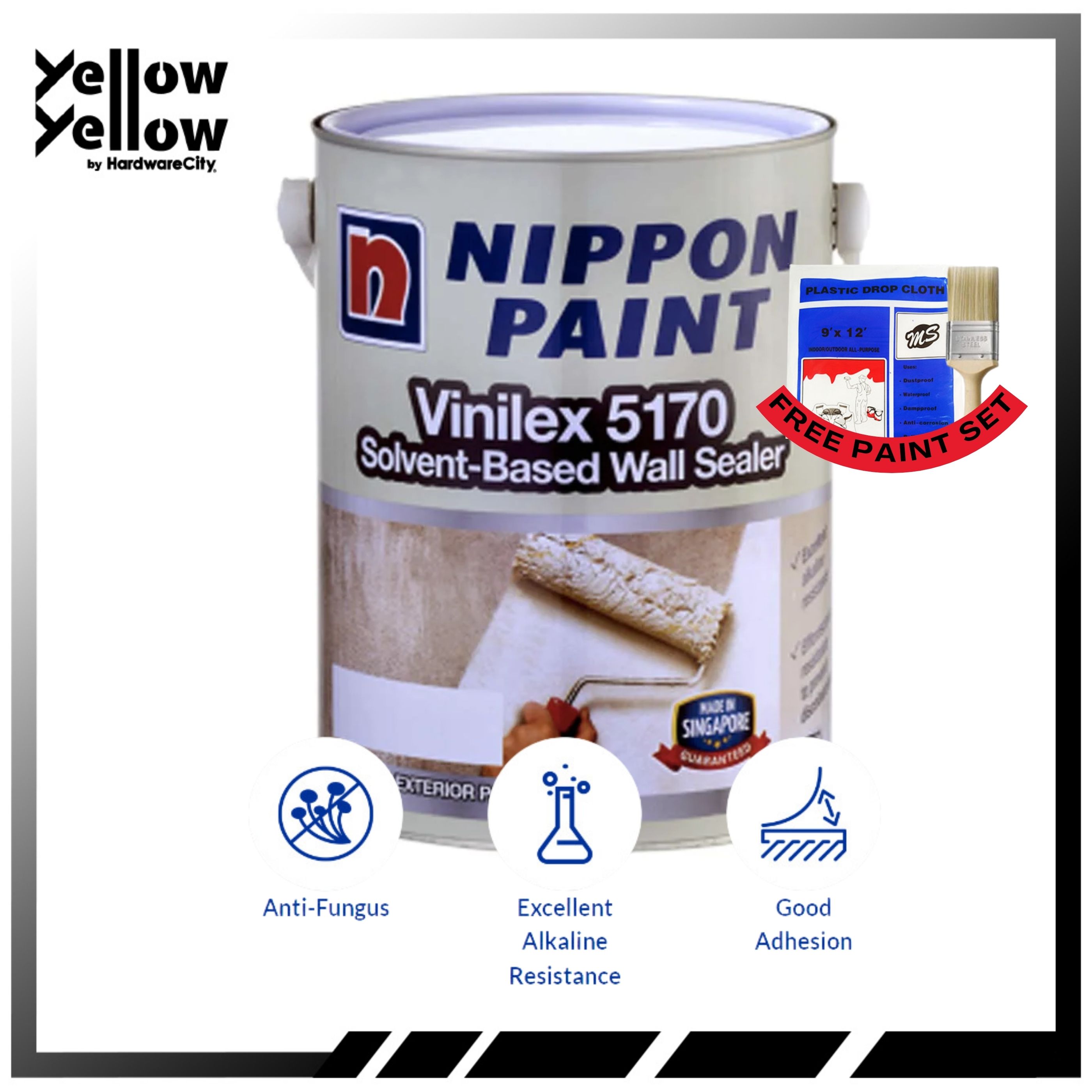 [Free Paint Set] Nippon Paint Vinilex 5170 Oil-Based Wall Sealer ...