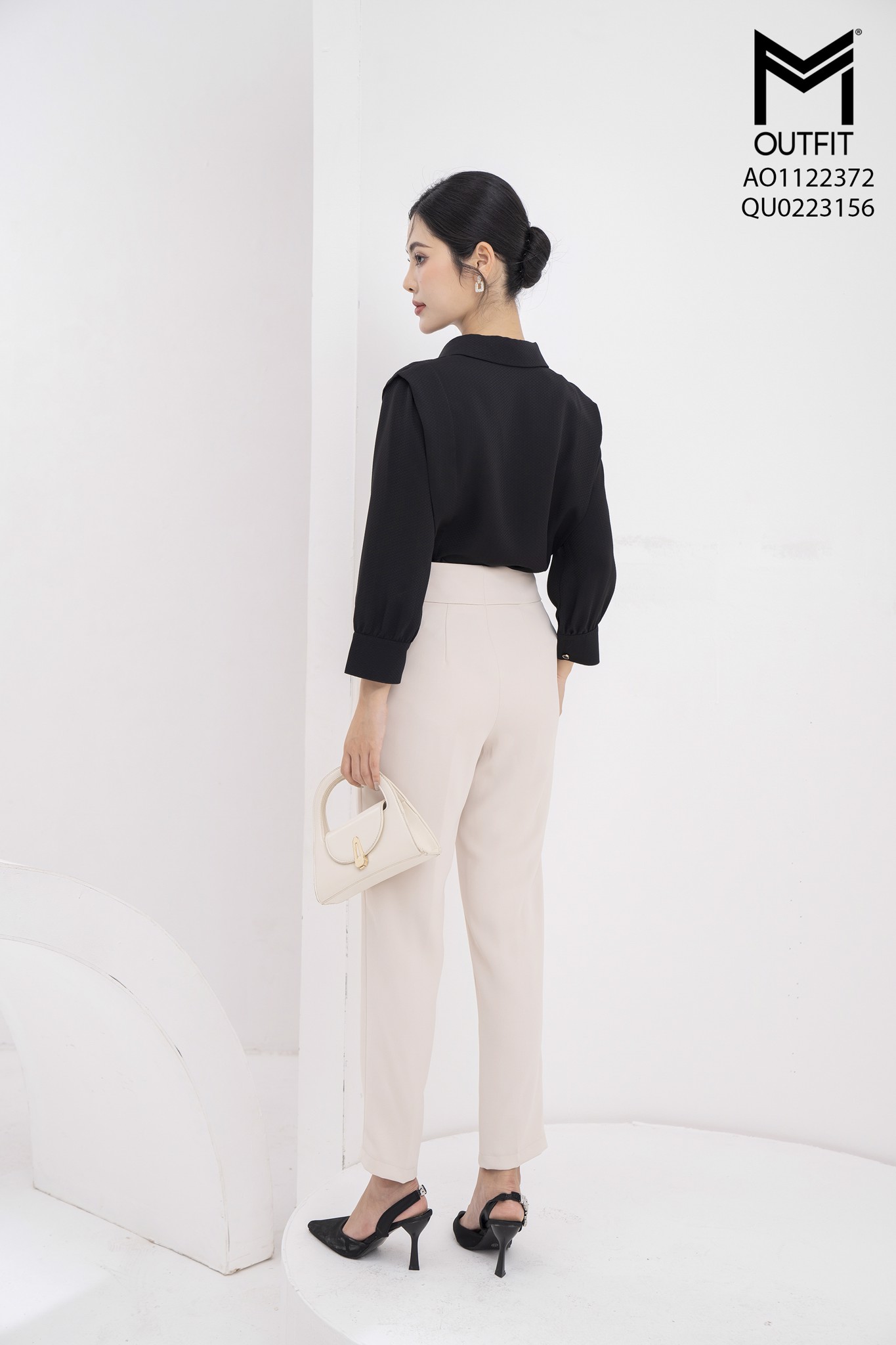 Áo sơ mi dài tay, cổ đức -Mmoutfit