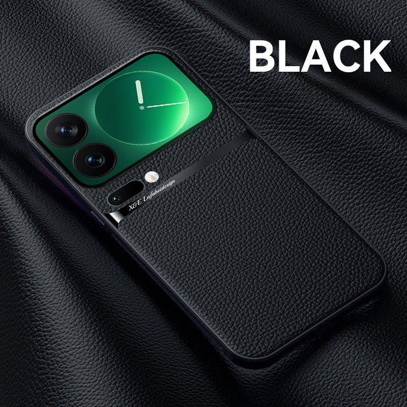 Phone case Xiaomi 17Pro Soft Silicone Litchi Pattern Matte Ultra Thin Magnetic Leather Shockproof Back cover Xiaomi 17 Pro Max case.