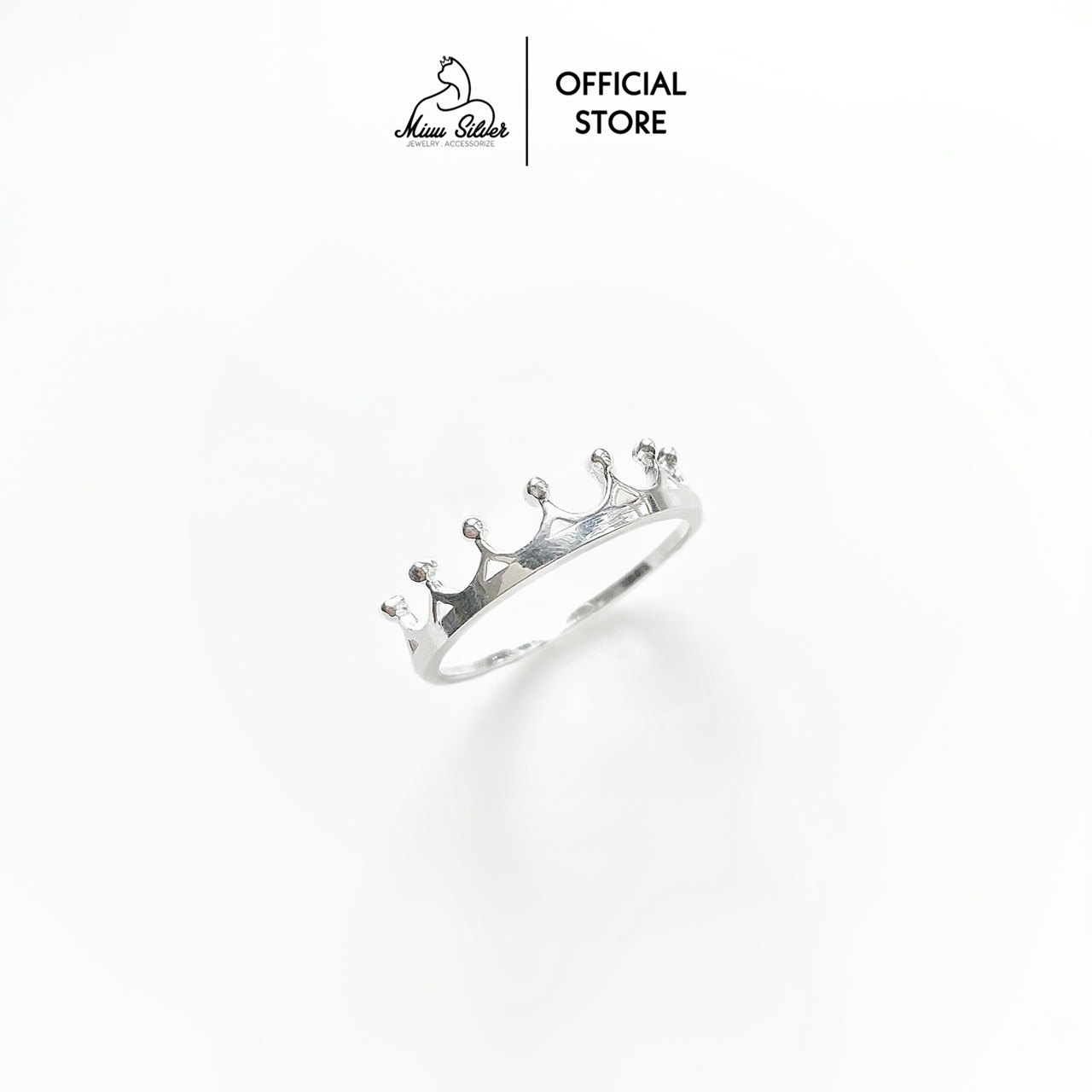 Nhẫn bạc 925 Miuu Silver vương miện đính đá