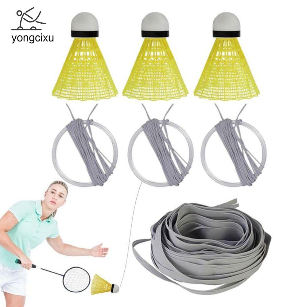 YONGCIXU 1 Set Accompanying Practice Traininer Badminton Rebound Spin Self