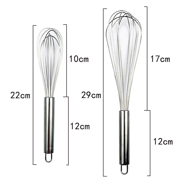 Phới lồng đánh trứng inox 22cm và 29cm