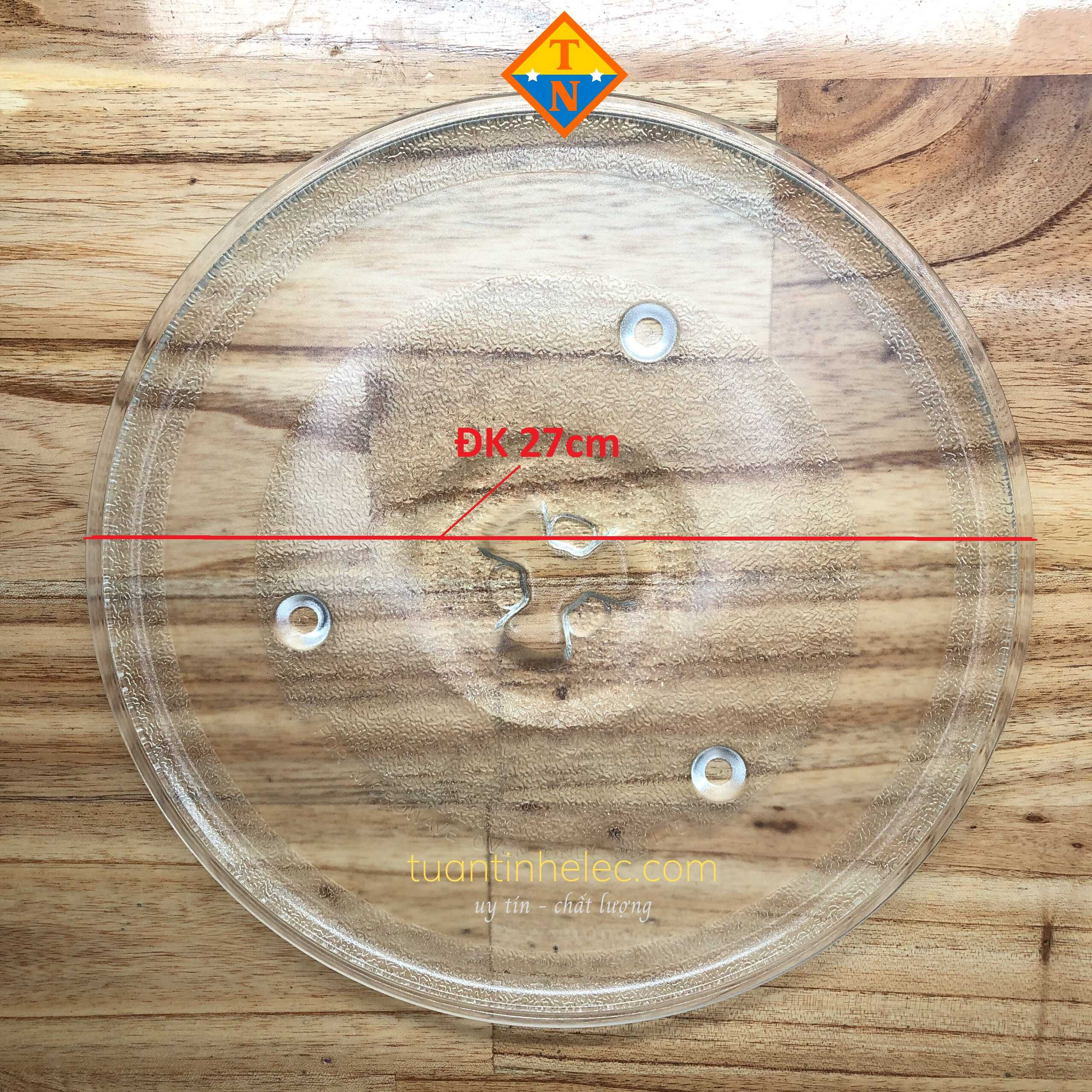 Đĩa thủy tinh lò vi sóng 27cm, 31.5cm có chấu # phụ tùng lò vi sóng