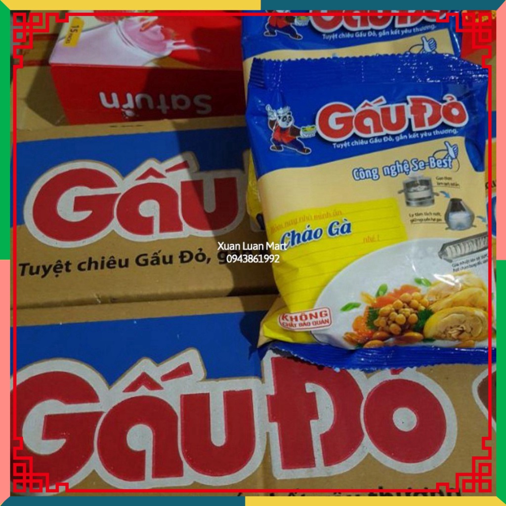 HOT LIKE 1 GÓI CHÁO ĂN LIỀN GẤU ĐỎ 50G