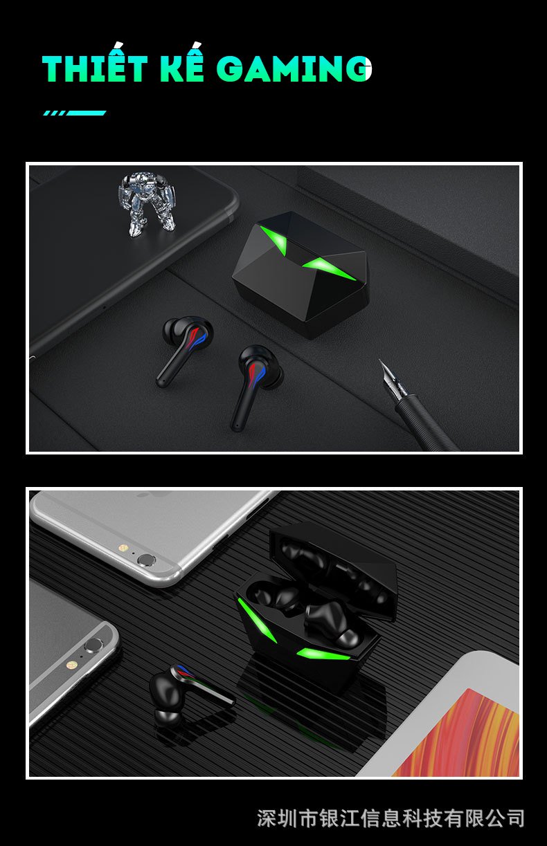 Tai nghe Bluetooth 5.3 Y28 tai phone không dây nghe nhạc thể thao chơi game nhét tai không độ trễ pin trâu đàm thoại 2 bên hỗ trợ mọi dòng máy