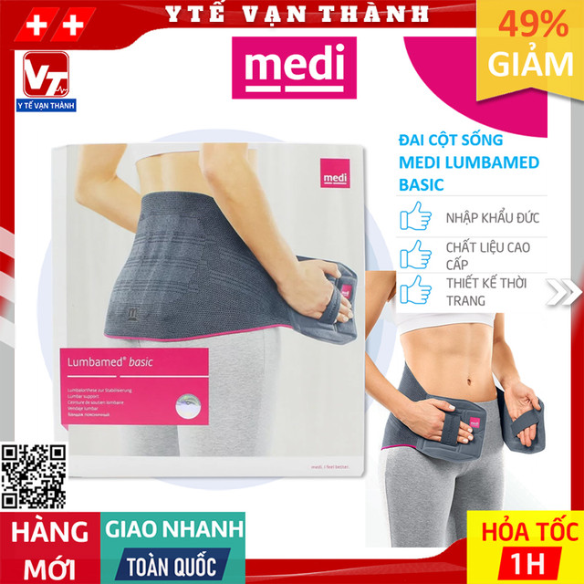 ✅ đai cột sống medi lumbamed basic | thoái hóa cột sống, thoát vị đĩa đệm -vt0165 - y tế vạn thành
