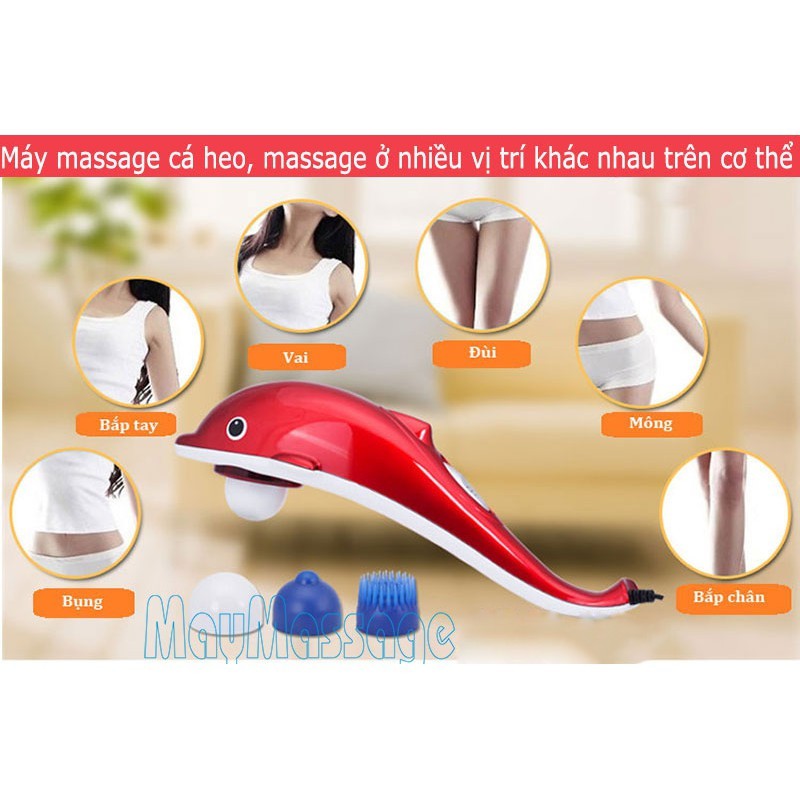 (BH12T) Máy massage đấm lưng cá heo cầm tay Dolphin