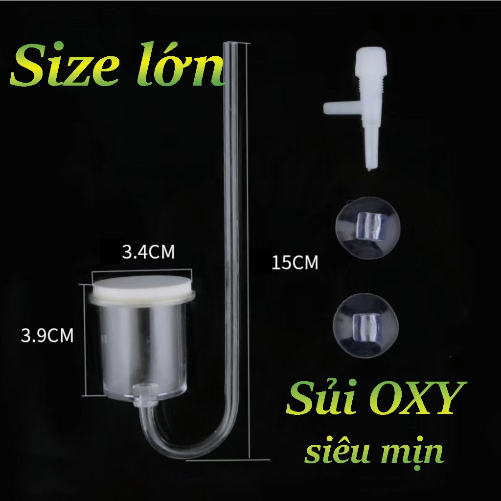 Cốc sủi oxy siêu mịn | Đầu sủi oxy cho bể cá