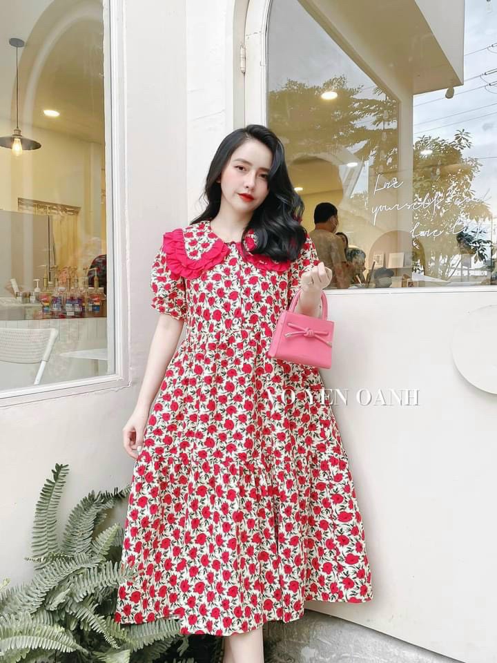 [BIGSIZE] Đầm Nữ Dáng Suông- Váy Suông Tay Ngắn Dáng Rộng Phong Cách Hàn Quốc Vải mềm mát,váy bầu sơ mi-đầm bầu dáng dài suông a họa tiết sang chảnh cho mẹ bầu