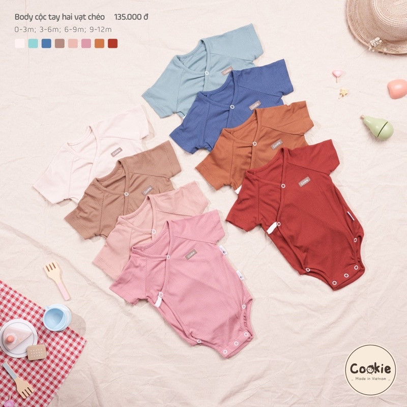 Cookie - Body chip cộc tay cotton tăm mềm, mát