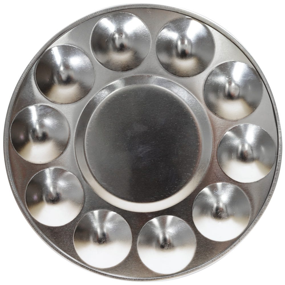 Mont Marte Aluminium Round Palette 10 Well.