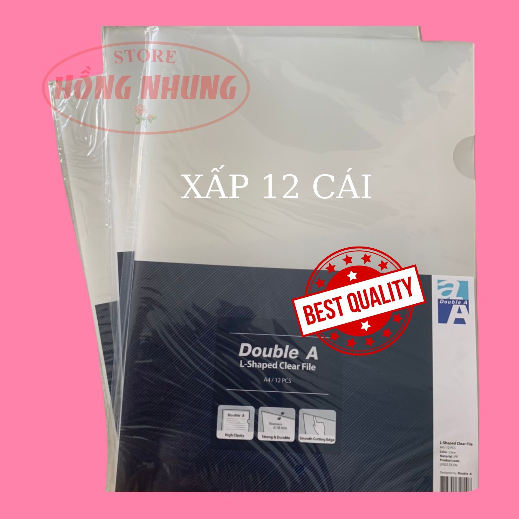 Bìa Lá A4 DOUBLE  A xấp 12 cái