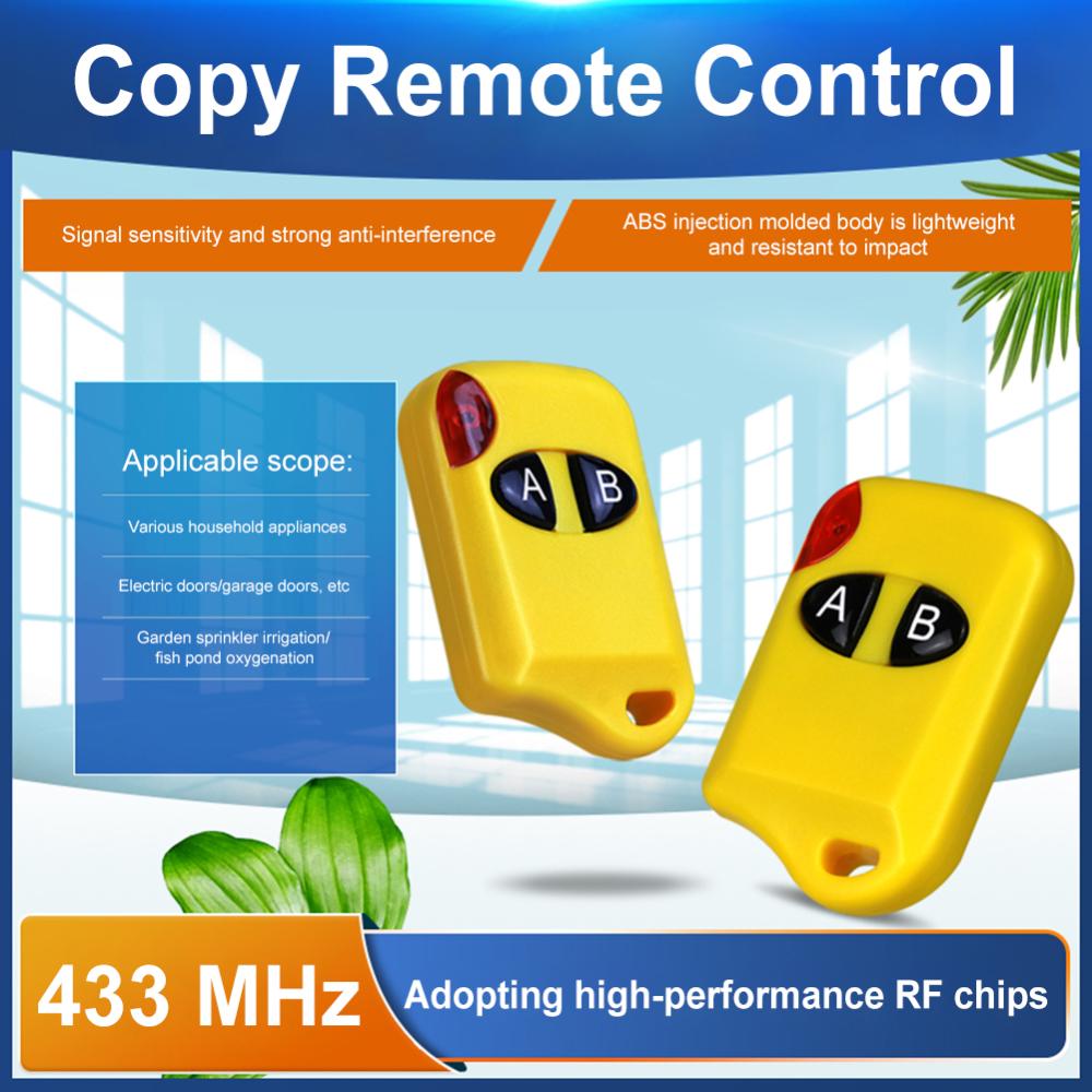 315MHz/433MHz Garage Door Gate Opener Fixed Learning Code Wireless Clone Switch Copy Remote Controller for Electric Gate