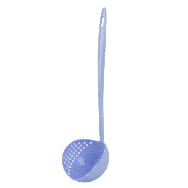 Multifunctional Wheat Straw Spoon 2-in-1 Long Handle Plastic Household Filter Cooking Colander Kitchen Accessories
