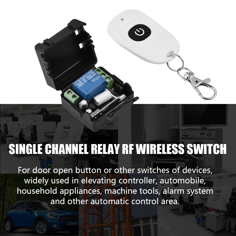 DC 12V 10A Single Channel Relay Module RF Wireless Relay Switch with Remote Control Transmitter 315/ MHz Frequency Ensure Sensitive