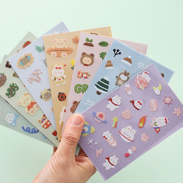 Sticker Gấu bông trang trí Happy Bear