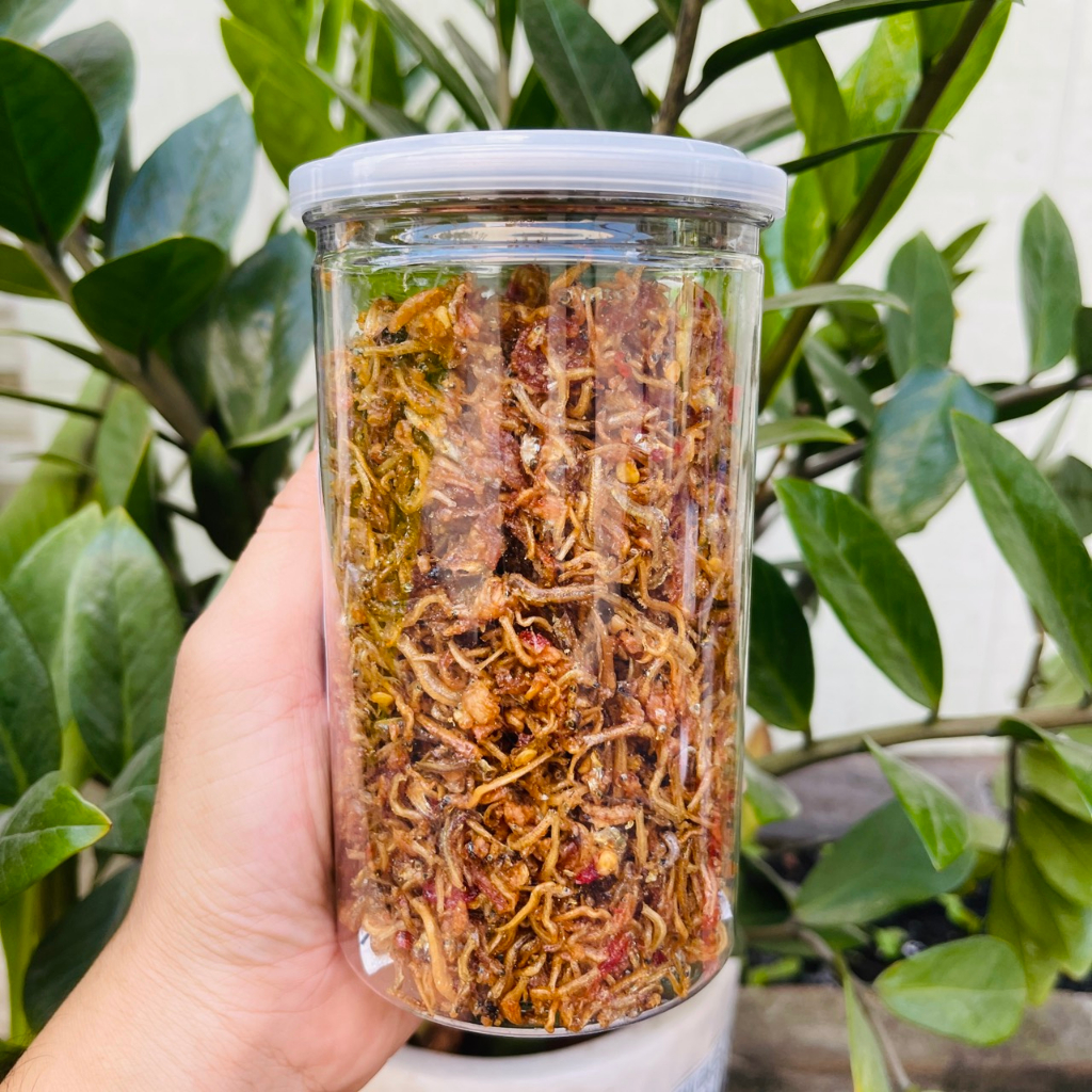 Cá Cơm Rim Sẵn - Cá Cơm Rim Tỏi Hũ 300gram