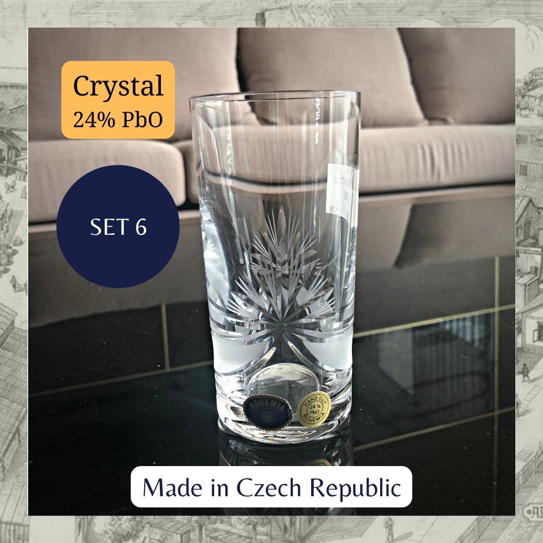 SET 6 Ly uống nước Pha lê CH Séc 20925