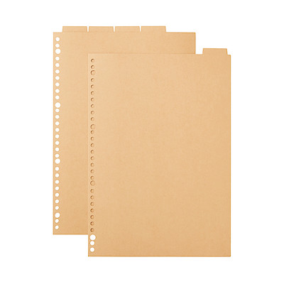 Muji_ phân trang giấy b5/a5/a4 - be muji phân trang cho các tập tin được làm bằng giấy