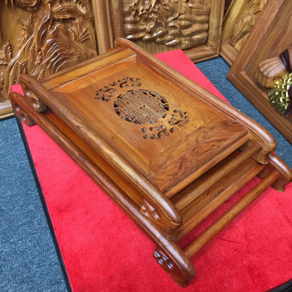 Khay Trà Cuốn Thư gỗ hương đá - VS502