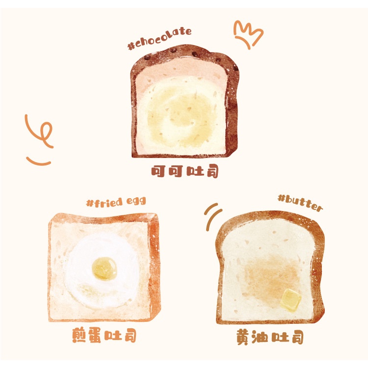 Cdaily|30pcs Memory Bread Sticky Notes Cute Sticky Notes Student Sticky Notes Paper Message Paper Memo Portable Small Notebook