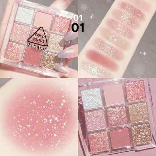 Phấn mắt nhũ 9 ô dikalu coco venus
