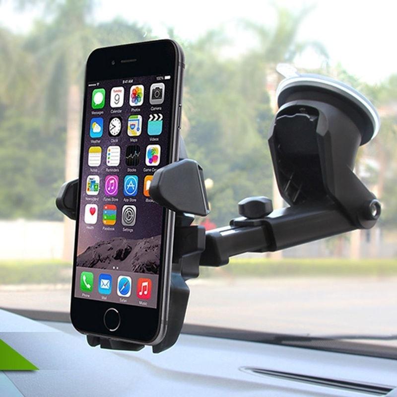 Universal Car Phone Holder Windshield Dashboard Suction Cup Mount 360 Rotation Auto Smartphone Sucker Support Stand