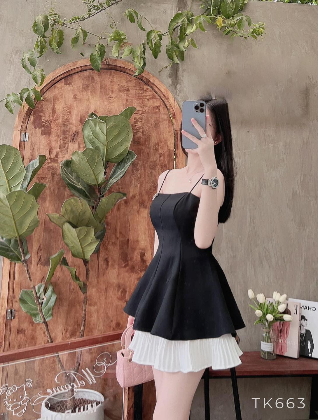 Áo 2 dây form peplum dáng xòe hàng thiết kế