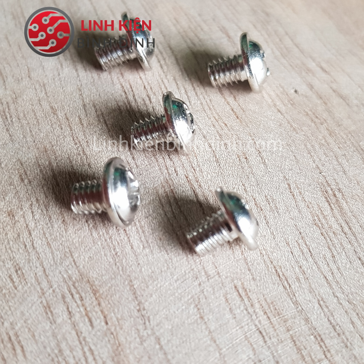 Vít m4 mạ niken vặn pin 32650