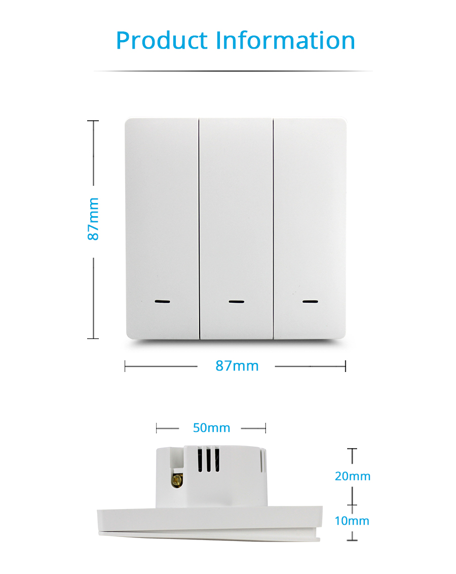 Zemismart Tuya Zigbee Light Switch, Smart Wall Push Relay Light Switch, Alexa Echo Light Switch Neutral Light Switch Nút bấm vật lý Light Switch, 20A Máy nước nóng/AC Switch Tuya Zigbee Hub Required