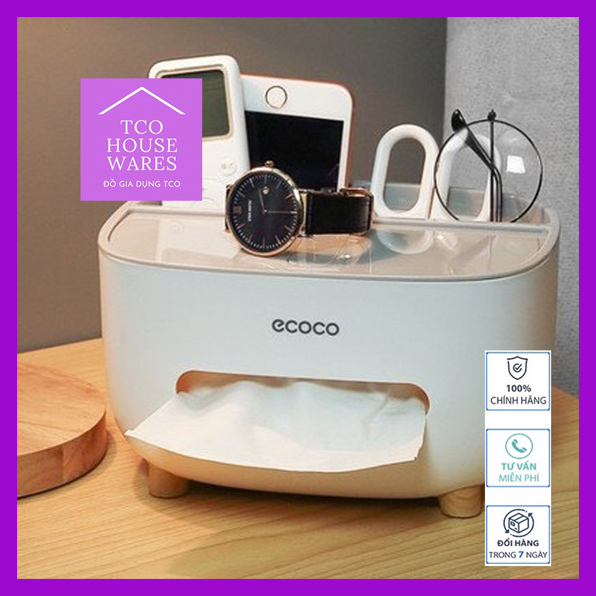 Hộp đựng giấy để bàn cao cấp Ecocoo