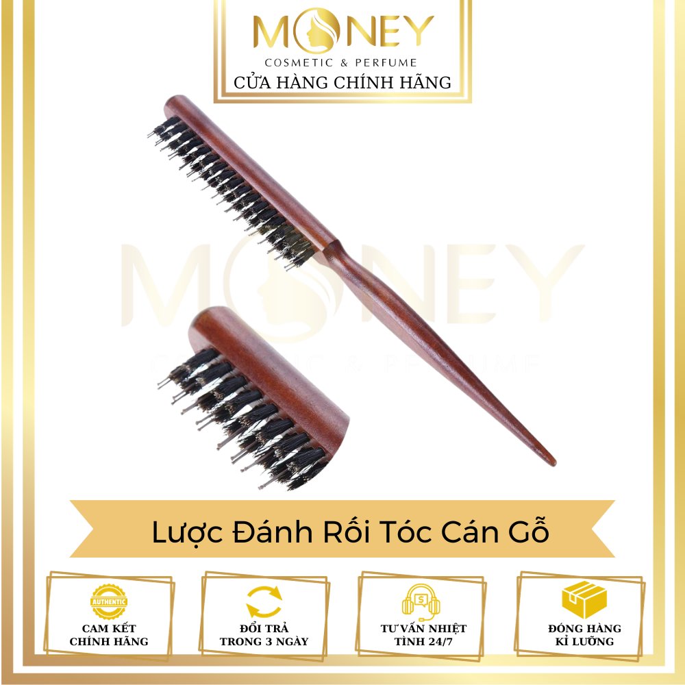 Lược Đánh Rối Tóc Cán Gỗ