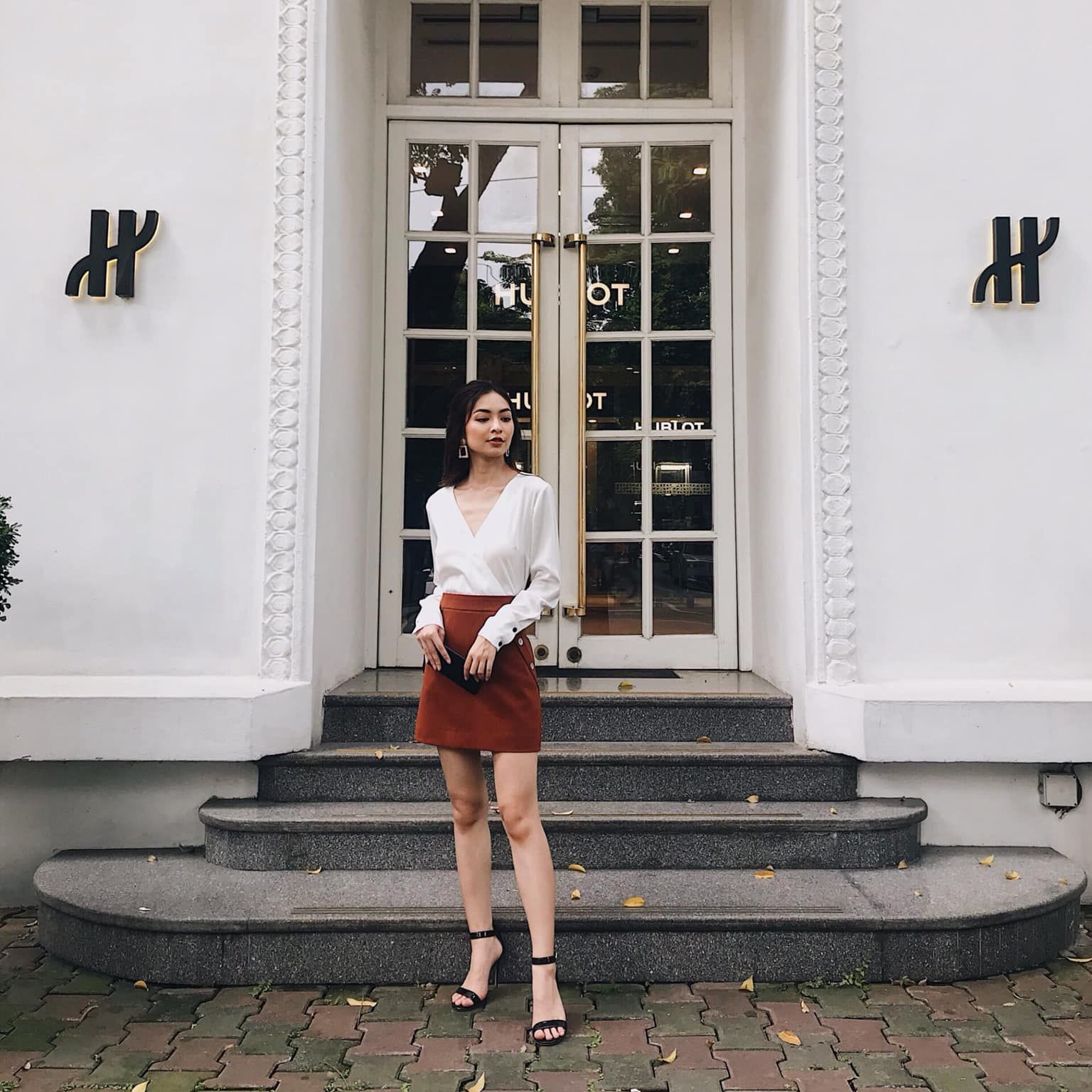 Chân váy chữ A ngắn 2NDDATE ASK010BR