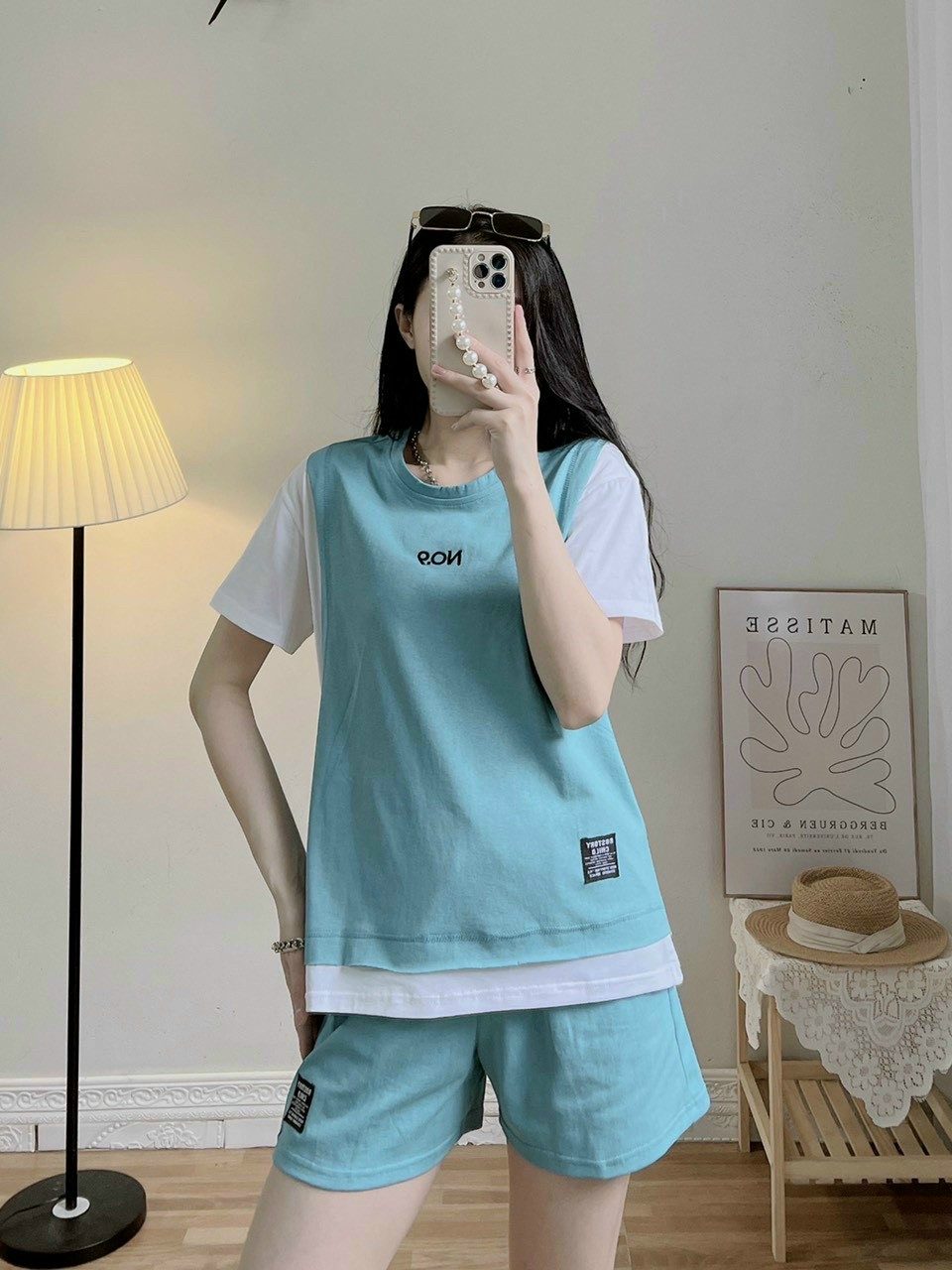 Sét Bộ Thun Conton Co Giãn Mềm Mịn Pha Màu Tươi Trẻ, Mặc Nhà Dạo Phố Dễ Thương .TP